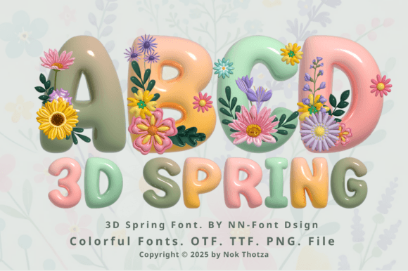 3d Spring Font for Playful Business Branding