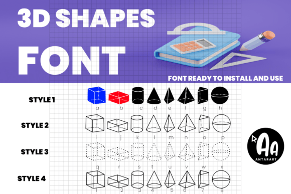 Abcd Ref 3d Shapes Font for Modern Web Layouts