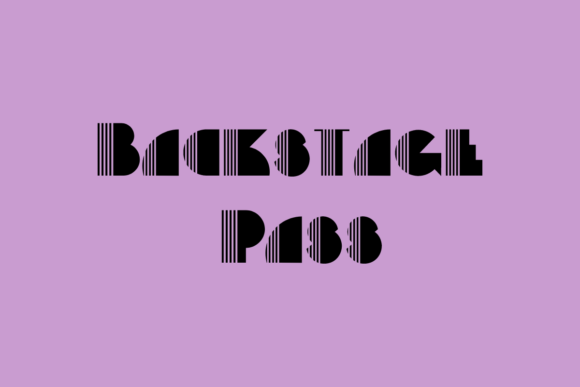 Backstage Pass Font for Bold Maker Designs