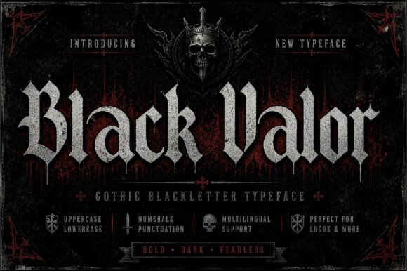 Black Valor Font for Bold Craft Designs