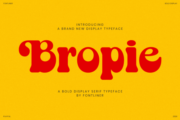 Bropie: The Bold Display Serif Typeface for Marketers
