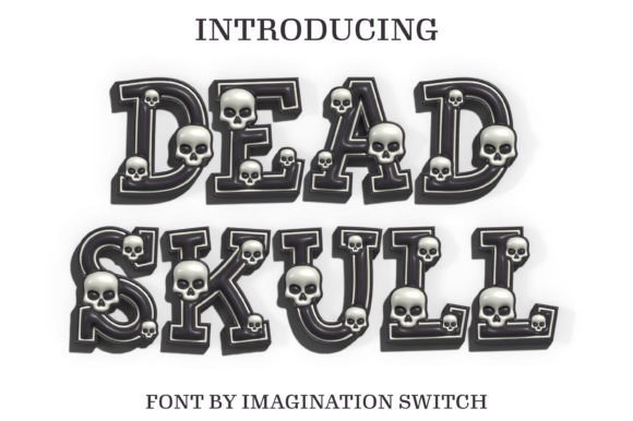 Dead Skull 3d Typeface for Editorial Design