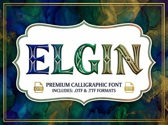 Elgin Typeface for Elegant Craft Designs