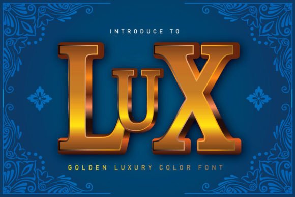 Lux Golden 3D Typeface for Digital Branding