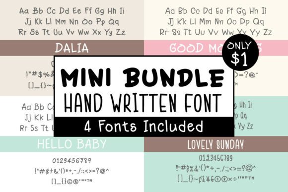 Mini Bundle: The Perfect Handwritten Font for Crafters
