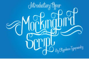 Mockingbird Script Typeface for Editorial Design