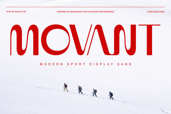 Movant: A Modern Sport Display Typeface for Makers