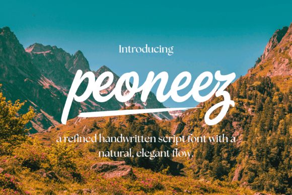 Peoneez: A Refined Script Typeface for Editorial Design