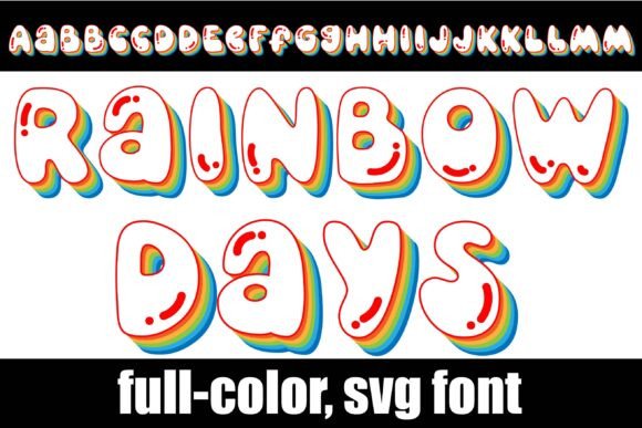 Rainbow Days: The Ultimate Retro Color Font for Crafters