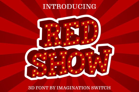 Red Show 3d Font for Dynamic Web Headlines