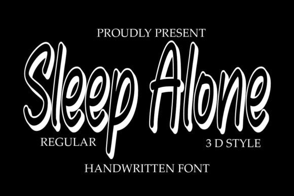 Sleep Alone: A Modern Script Font for Makers