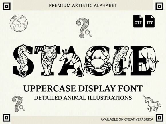 Stacie Font: Artistic Uppercase for Makers