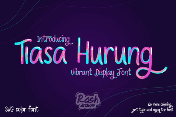 Tiasa Hurung: A Vibrant SVG Color Font for Makers