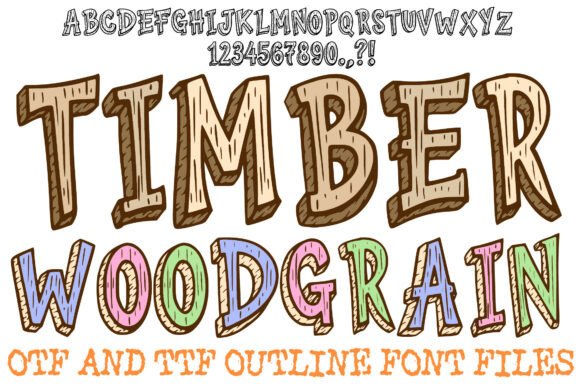 Timber Woodgrain Typeface for Editorial Design