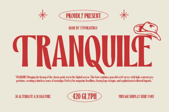 Tranquile Font for Elegant Web Design
