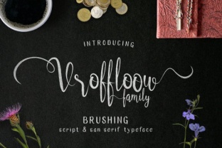 Vroffloow Typeface for Elegant Handmade Designs
